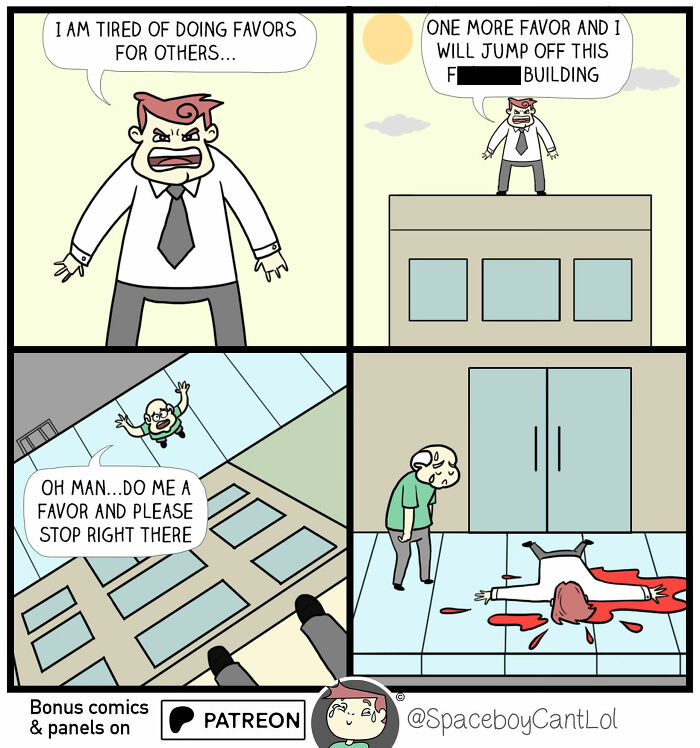 69 Hilarious Comics With Unexpected And Sometimes Dark Endings By SpaceboyCantLOL (New Pics)
