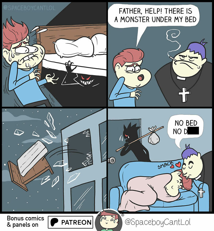 69 Hilarious Comics With Unexpected And Sometimes Dark Endings By SpaceboyCantLOL (New Pics)