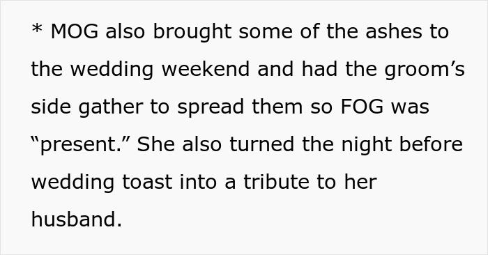 Bride Honors Late Dad During Wedding, MIL Puts On A Show To Prove That Her Grief Is Bigger Bride Honors Late Dad During Wedding, MIL Puts On A Show To Prove That Her Grief Is Bigger
