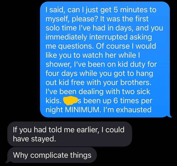 Guy Returns From Bachelor Trip, Then Leaves Wife Alone With Sick Kids During Her First Shower Guy Returns From Bachelor Trip, Then Leaves Wife Alone With Sick Kids During Her First Shower