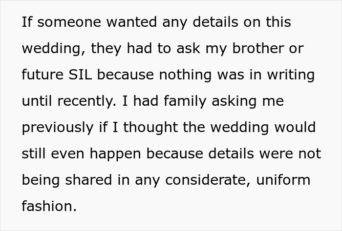 “I Became The Villain”: Woman Refuses To Attend Brother’s Wedding After Huge Miscommunication “I Became The Villain”: Woman Refuses To Attend Brother’s Wedding After Huge Miscommunication