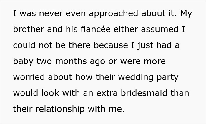 “I Became The Villain”: Woman Refuses To Attend Brother’s Wedding After Huge Miscommunication “I Became The Villain”: Woman Refuses To Attend Brother’s Wedding After Huge Miscommunication