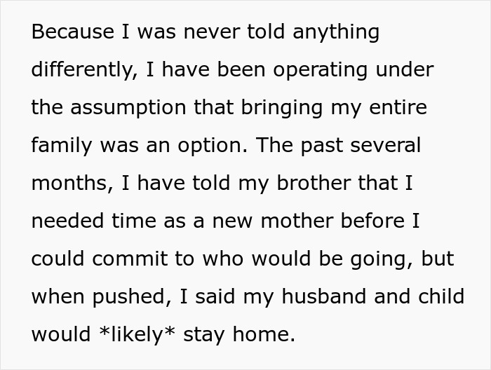 “I Became The Villain”: Woman Refuses To Attend Brother’s Wedding After Huge Miscommunication “I Became The Villain”: Woman Refuses To Attend Brother’s Wedding After Huge Miscommunication