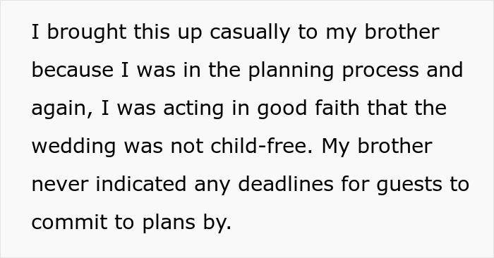 “I Became The Villain”: Woman Refuses To Attend Brother’s Wedding After Huge Miscommunication “I Became The Villain”: Woman Refuses To Attend Brother’s Wedding After Huge Miscommunication
