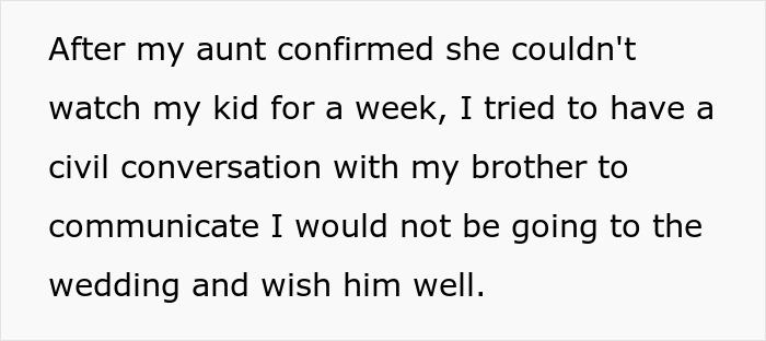 “I Became The Villain”: Woman Refuses To Attend Brother’s Wedding After Huge Miscommunication “I Became The Villain”: Woman Refuses To Attend Brother’s Wedding After Huge Miscommunication