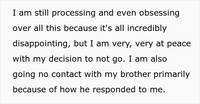“I Became The Villain”: Woman Refuses To Attend Brother’s Wedding After Huge Miscommunication “I Became The Villain”: Woman Refuses To Attend Brother’s Wedding After Huge Miscommunication
