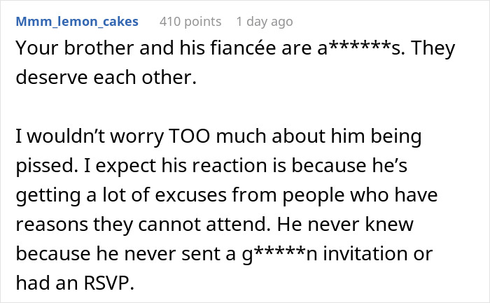 “I Became The Villain”: Woman Refuses To Attend Brother’s Wedding After Huge Miscommunication “I Became The Villain”: Woman Refuses To Attend Brother’s Wedding After Huge Miscommunication