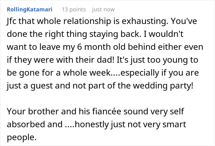“I Became The Villain”: Woman Refuses To Attend Brother’s Wedding After Huge Miscommunication “I Became The Villain”: Woman Refuses To Attend Brother’s Wedding After Huge Miscommunication