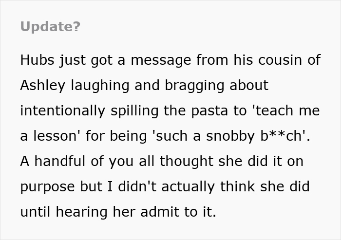 Babied SIL Purposely Ruins Woman’s Pasta, It Starts A Family Feud That Exposes A Shocking Affair Babied SIL Purposely Ruins Woman’s Pasta, It Starts A Family Feud That Exposes A Shocking Affair