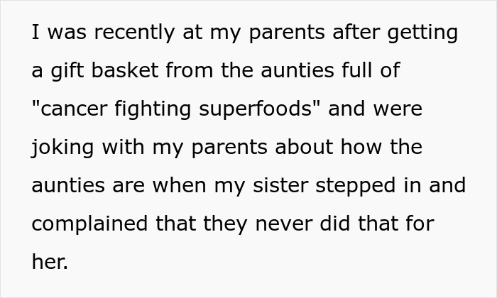 Sis Gets Jealous She Never Got Food Baskets From Fam, Doesn’t Realize Bro Gets Them As He Has Cancer Sis Gets Jealous She Never Got Food Baskets From Fam, Doesn’t Realize Bro Gets Them As He Has Cancer