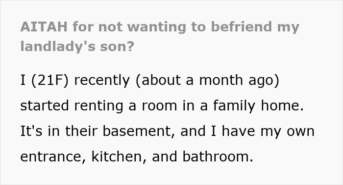Landlady Wants 21YO Tenant To Be Besties With Her Teen, Gets Dramatic As Tenant Says, “No, Thanks”