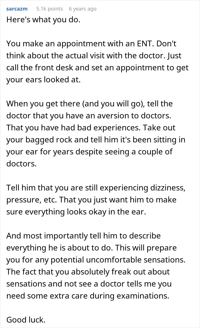Guy Carries A Rock In His Ear For 13 Years, Finally Pulls It Out Himself After Doctors Fail