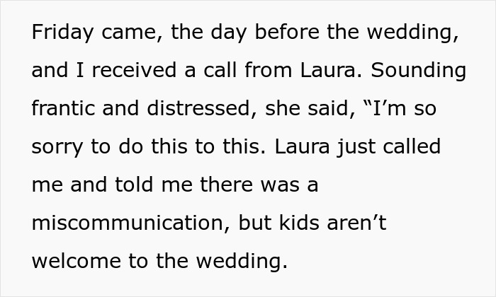 Bigoted Bride Makes Sure Autistic Nephew Isn’t At Wedding, Lies To Sis About It Being Kid-Free Event Bigoted Bride Makes Sure Autistic Nephew Isn’t At Wedding, Lies To Sis About It Being Kid-Free Event