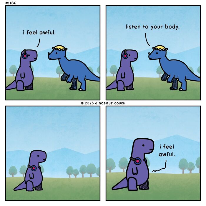 48 New “Dinosaur Couch” Comics Exploring Complex Emotions And Mental Health 48 New “Dinosaur Couch” Comics Exploring Complex Emotions And Mental Health