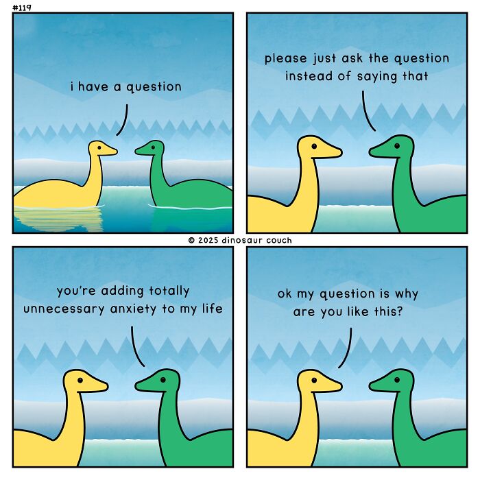 48 New “Dinosaur Couch” Comics Exploring Complex Emotions And Mental Health 48 New “Dinosaur Couch” Comics Exploring Complex Emotions And Mental Health