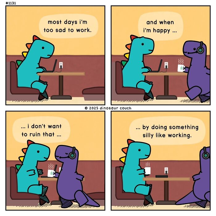 48 New “Dinosaur Couch” Comics Exploring Complex Emotions And Mental Health 48 New “Dinosaur Couch” Comics Exploring Complex Emotions And Mental Health
