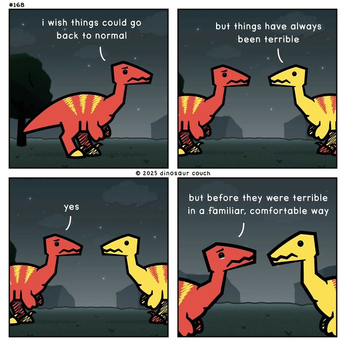 48 New “Dinosaur Couch” Comics Exploring Complex Emotions And Mental Health 48 New “Dinosaur Couch” Comics Exploring Complex Emotions And Mental Health