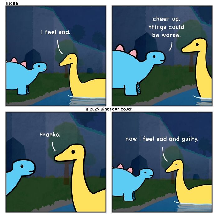 48 New “Dinosaur Couch” Comics Exploring Complex Emotions And Mental Health 48 New “Dinosaur Couch” Comics Exploring Complex Emotions And Mental Health