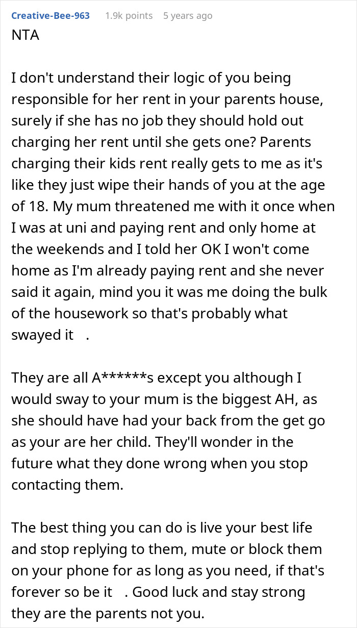Cruel Parents Let Spoiled Daughter Ruin Son’s Life, Have The Nerve To Ask He Pay Her Rent To Them