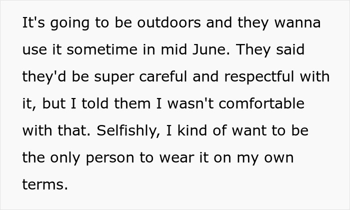 Woman Refuses To Lend Dream Wedding Dress To Friend, Shocked When They Start Spreading Lies
