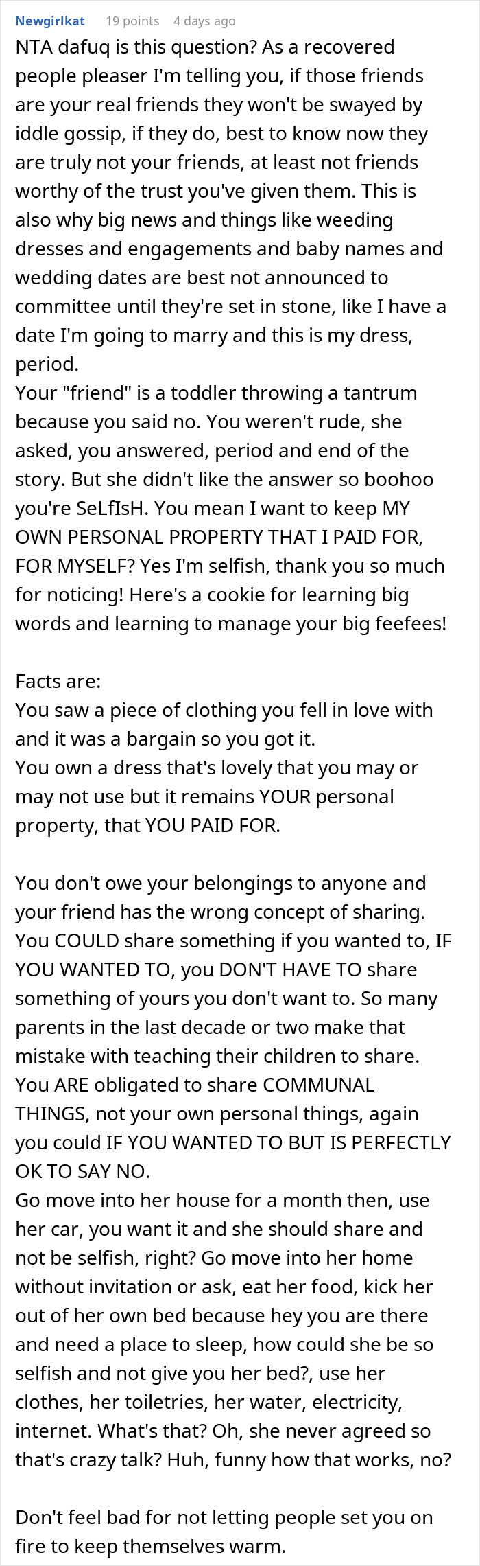 Woman Refuses To Lend Dream Wedding Dress To Friend, Shocked When They Start Spreading Lies