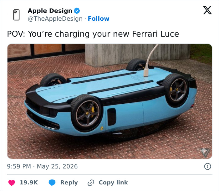 Ferrari’s First Fully Electric Car Gets Brutally Roasted Online With A Barrage Of Memes: “Vacuum Cleaner”