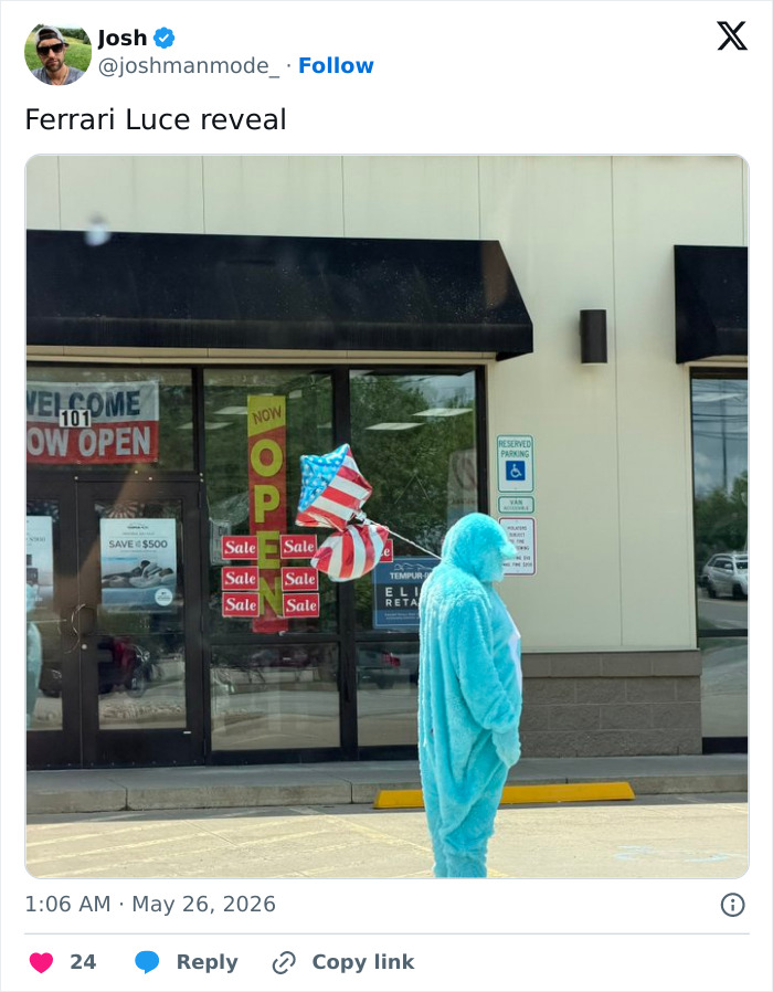 Ferrari’s First Fully Electric Car Gets Brutally Roasted Online With A Barrage Of Memes: “Vacuum Cleaner”