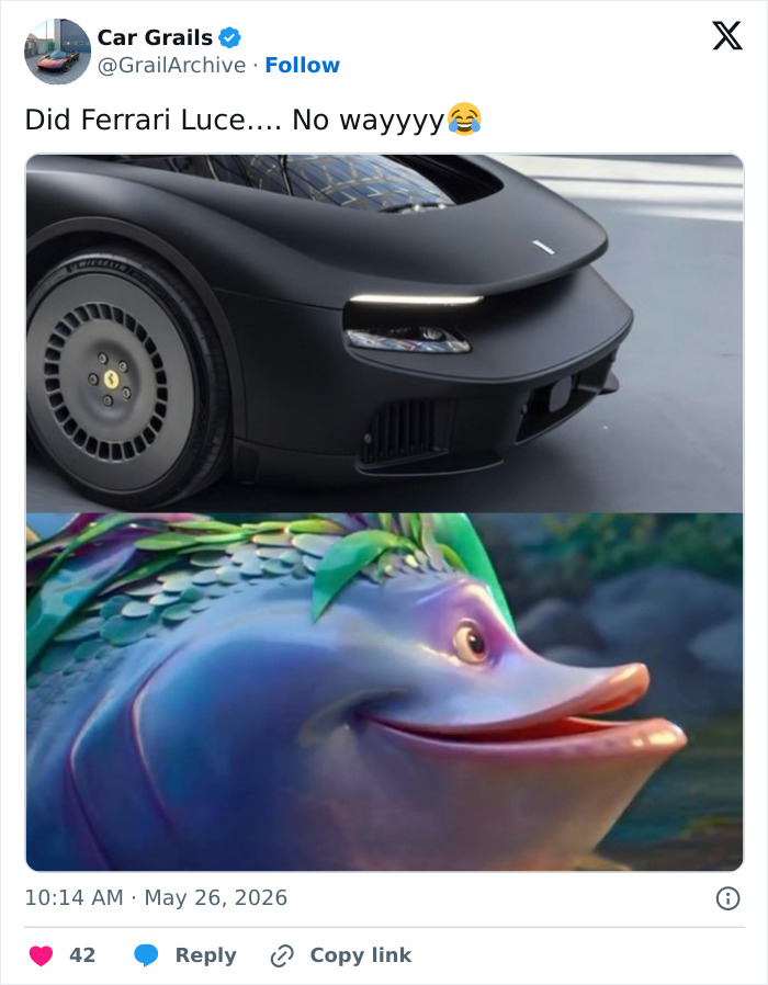 Ferrari’s First Fully Electric Car Gets Brutally Roasted Online With A Barrage Of Memes: “Vacuum Cleaner”