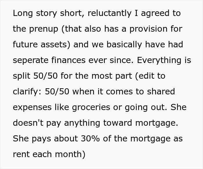 Wife Demands Prenup To Protect Her Income, Hubby Offers Her An 8% Interest Loan When She Needs Help Wife Demands Prenup To Protect Her Income, Hubby Offers Her An 8% Interest Loan When She Needs Help