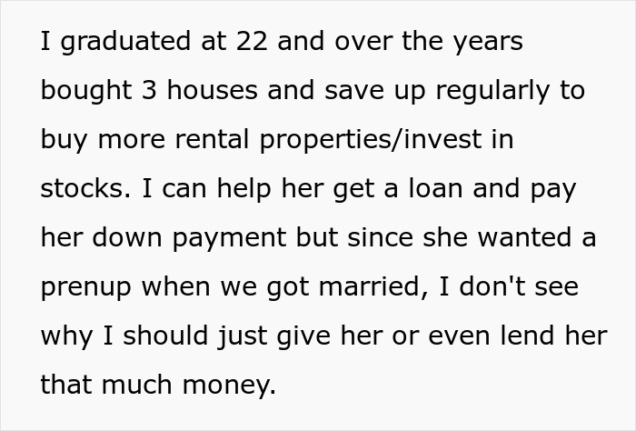 Wife Demands Prenup To Protect Her Income, Hubby Offers Her An 8% Interest Loan When She Needs Help Wife Demands Prenup To Protect Her Income, Hubby Offers Her An 8% Interest Loan When She Needs Help
