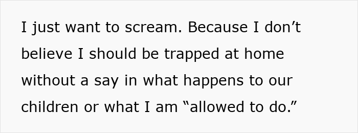 Guy Says GF Must “Submit” To Being A SAHM With Traditional Values, She Feels Lost And Trapped Guy Says GF Must “Submit” To Being A SAHM With Traditional Values, She Feels Lost And Trapped