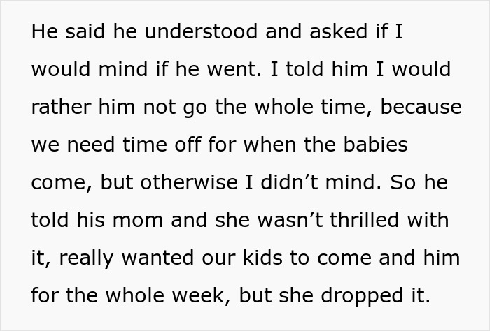Woman Refuses Stressful Family Vacation While Pregnant, MIL Claims She’s Tearing Family Apart Woman Refuses Stressful Family Vacation While Pregnant, MIL Claims She’s Tearing Family Apart