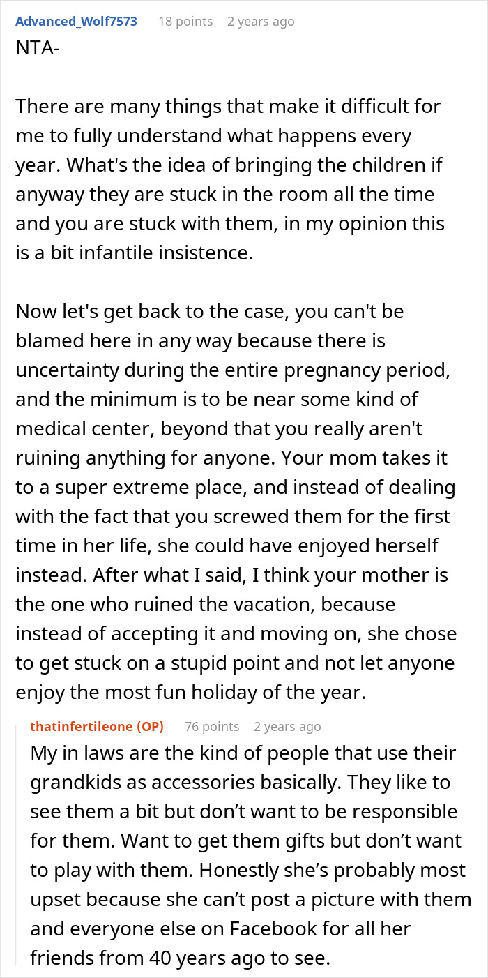 Woman Refuses Stressful Family Vacation While Pregnant, MIL Claims She’s Tearing Family Apart Woman Refuses Stressful Family Vacation While Pregnant, MIL Claims She’s Tearing Family Apart