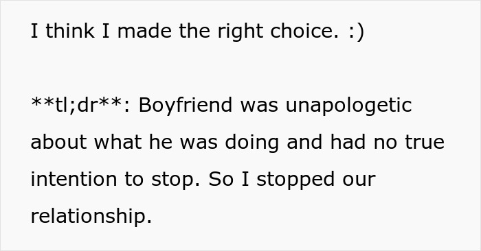 Guy Picks Cyberbullying Over GF, Ends Up Single When He Refuses To Give Up His Body-Shaming Hobby Guy Picks Cyberbullying Over GF, Ends Up Single When He Refuses To Give Up His Body-Shaming Hobby