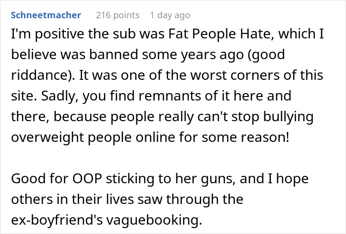 Guy Picks Cyberbullying Over GF, Ends Up Single When He Refuses To Give Up His Body-Shaming Hobby Guy Picks Cyberbullying Over GF, Ends Up Single When He Refuses To Give Up His Body-Shaming Hobby