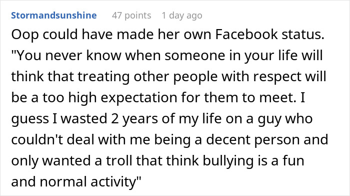 Guy Picks Cyberbullying Over GF, Ends Up Single When He Refuses To Give Up His Body-Shaming Hobby Guy Picks Cyberbullying Over GF, Ends Up Single When He Refuses To Give Up His Body-Shaming Hobby