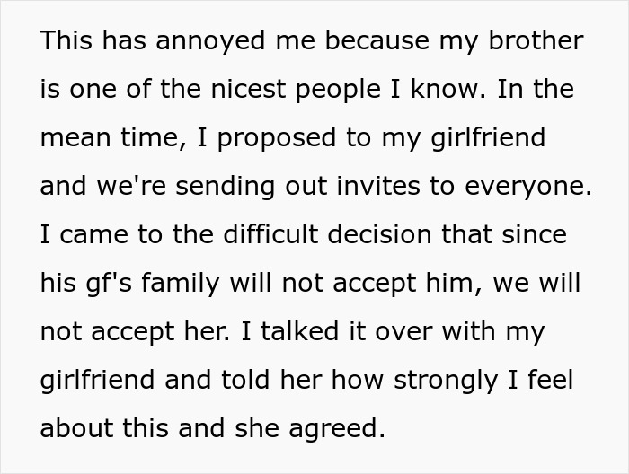 Man Tells Brother&rsquo;s GF She&rsquo;s Banned From All Family Events, His Reason Leaves Her Speechless
