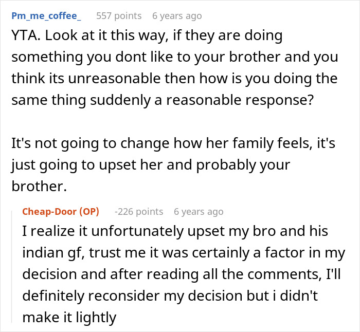 Man Tells Brother&rsquo;s GF She&rsquo;s Banned From All Family Events, His Reason Leaves Her Speechless