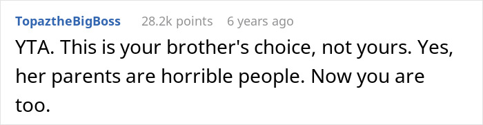 Man Tells Brother&rsquo;s GF She&rsquo;s Banned From All Family Events, His Reason Leaves Her Speechless