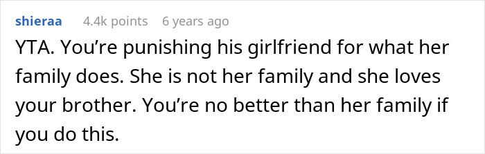 Man Tells Brother&rsquo;s GF She&rsquo;s Banned From All Family Events, His Reason Leaves Her Speechless