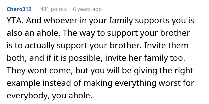 Man Tells Brother&rsquo;s GF She&rsquo;s Banned From All Family Events, His Reason Leaves Her Speechless