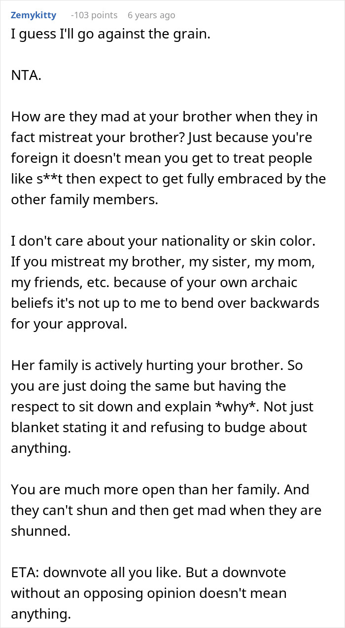 Man Tells Brother&rsquo;s GF She&rsquo;s Banned From All Family Events, His Reason Leaves Her Speechless