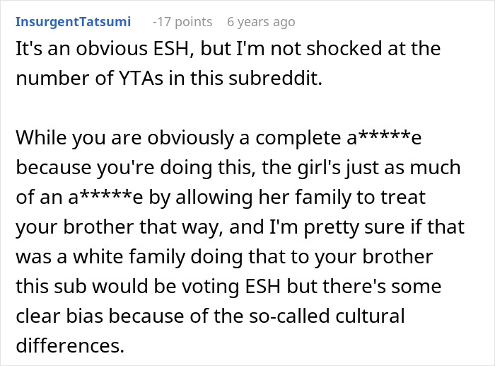 Man Tells Brother&rsquo;s GF She&rsquo;s Banned From All Family Events, His Reason Leaves Her Speechless