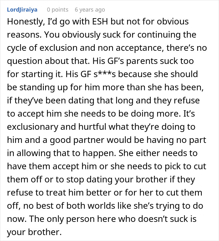 Man Tells Brother&rsquo;s GF She&rsquo;s Banned From All Family Events, His Reason Leaves Her Speechless