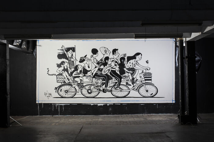 43 Black-And-White Murals By Alex Senna That Turn City Walls Into Stories 43 Black-And-White Murals By Alex Senna That Turn City Walls Into Stories
