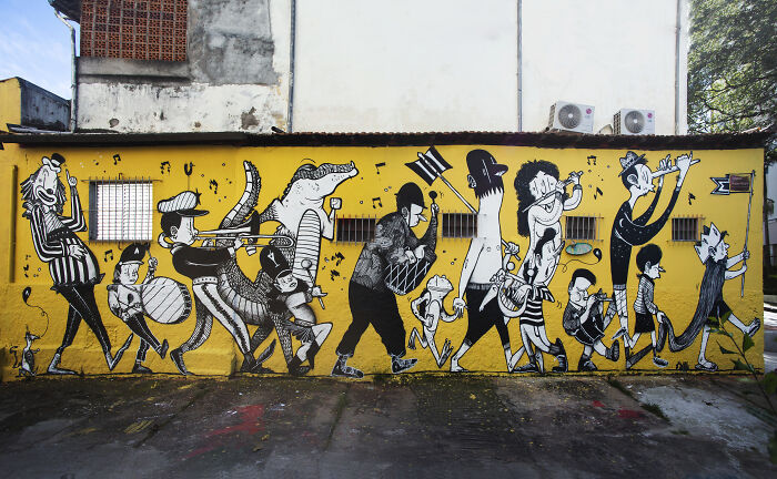 43 Black-And-White Murals By Alex Senna That Turn City Walls Into Stories 43 Black-And-White Murals By Alex Senna That Turn City Walls Into Stories