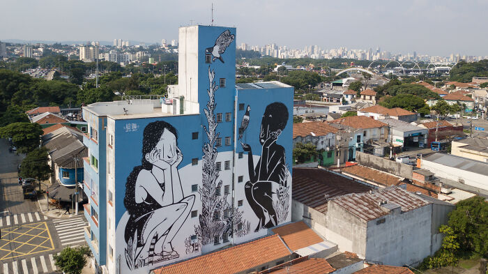 43 Black-And-White Murals By Alex Senna That Turn City Walls Into Stories 43 Black-And-White Murals By Alex Senna That Turn City Walls Into Stories