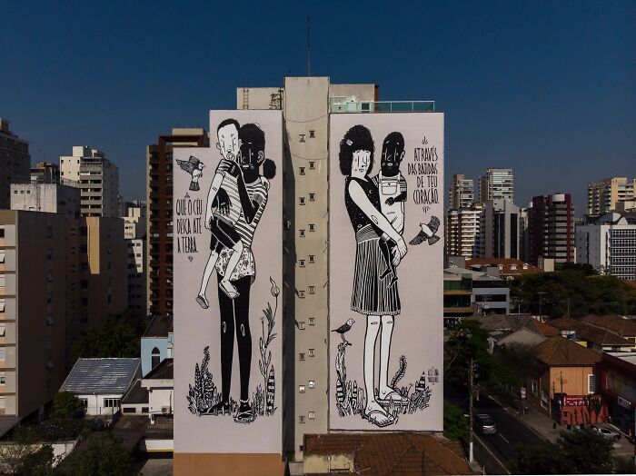 43 Black-And-White Murals By Alex Senna That Turn City Walls Into Stories 43 Black-And-White Murals By Alex Senna That Turn City Walls Into Stories