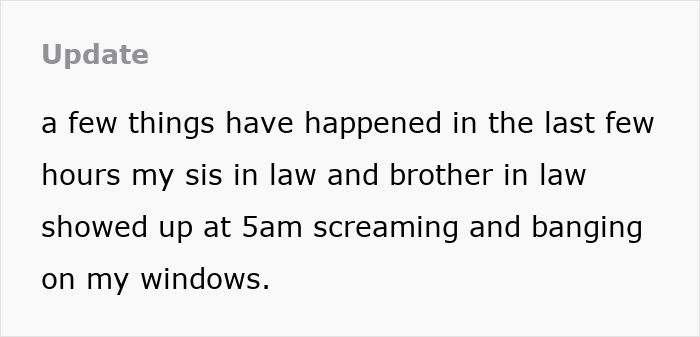 SIL Can’t Take Infertile Couple’s Whining Anymore, Snubs Them As They Show Up At 5 AM To Harass Her SIL Can’t Take Infertile Couple’s Whining Anymore, Snubs Them As They Show Up At 5 AM To Harass Her