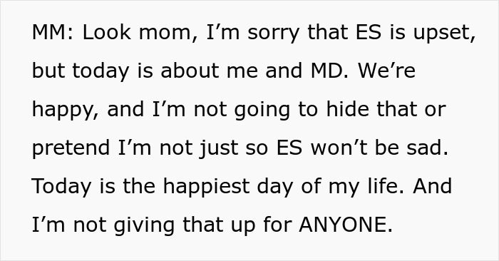 Woman Cries At Sister’s Wedding Out Of Jealousy, Mom Tells Bride To Be “Less Happy” During Event Woman Cries At Sister’s Wedding Out Of Jealousy, Mom Tells Bride To Be “Less Happy” During Event